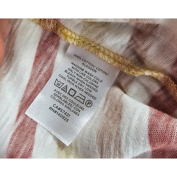 NEW Loft Vintage soft Sz Large 90s stripes nostalgia short sleeve layering top - Picture 6 of 8